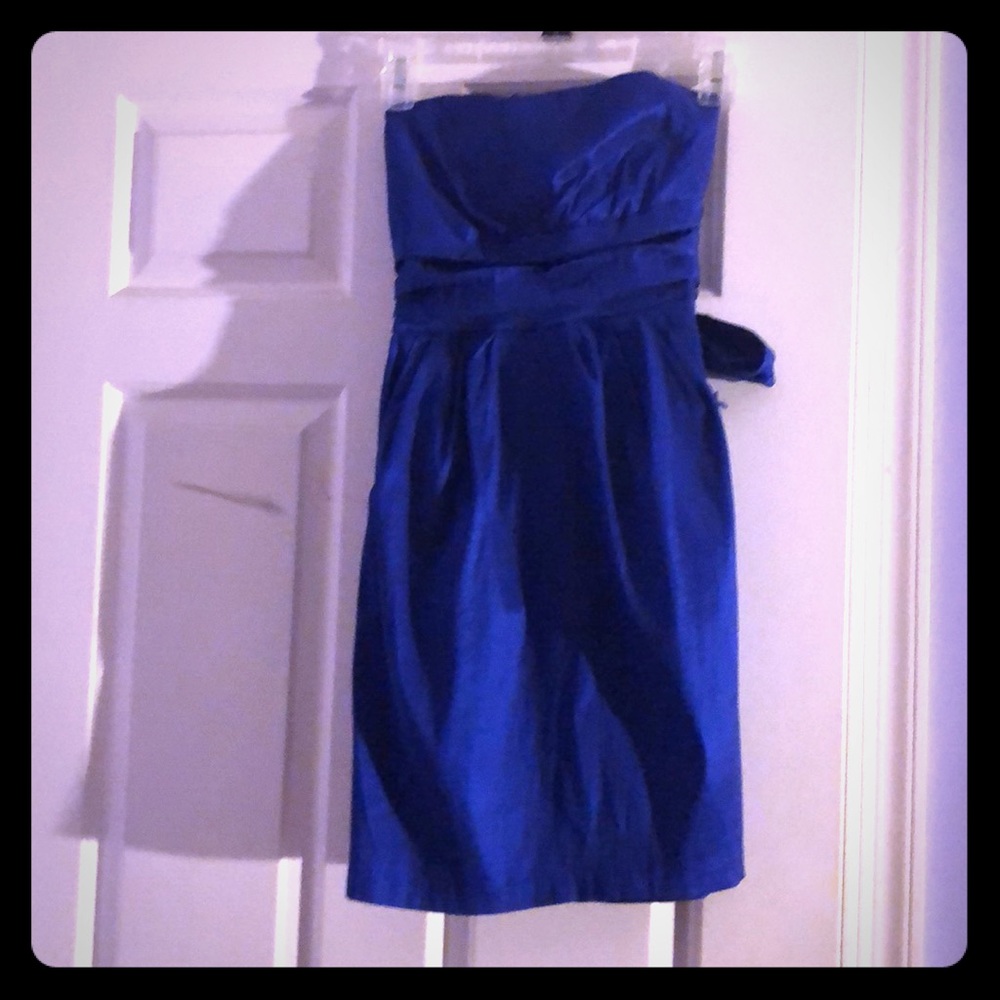 Royal Blue mini dress. Satin like material
